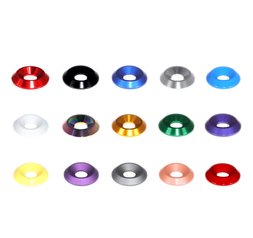 ZSPEC M6 Billet Dress Up Fender-Finish Washers for FHSC Fasteners, Billet, 10-Pack - ZSPEC Design LLC - Hardware Fasteners - 10-pack, billet hardware, Dress Up Washer, fhsc, finish washer, m6 - zspecdesign.com