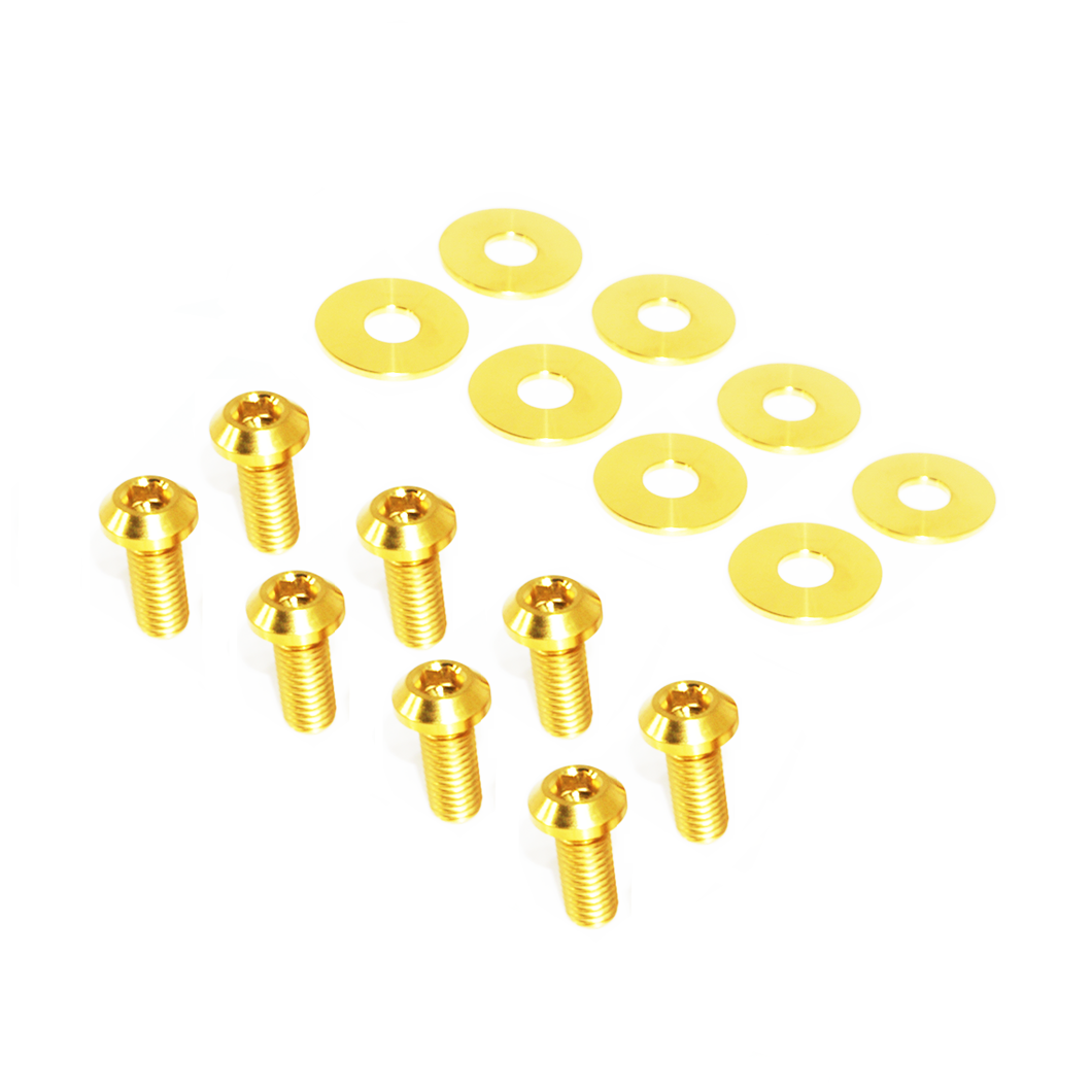 ZSPEC Hood & Hood Struts Hardware Kit for Audi B9 A4/A5, Titanium Dress Up Bolts Fasteners Washers Fittings