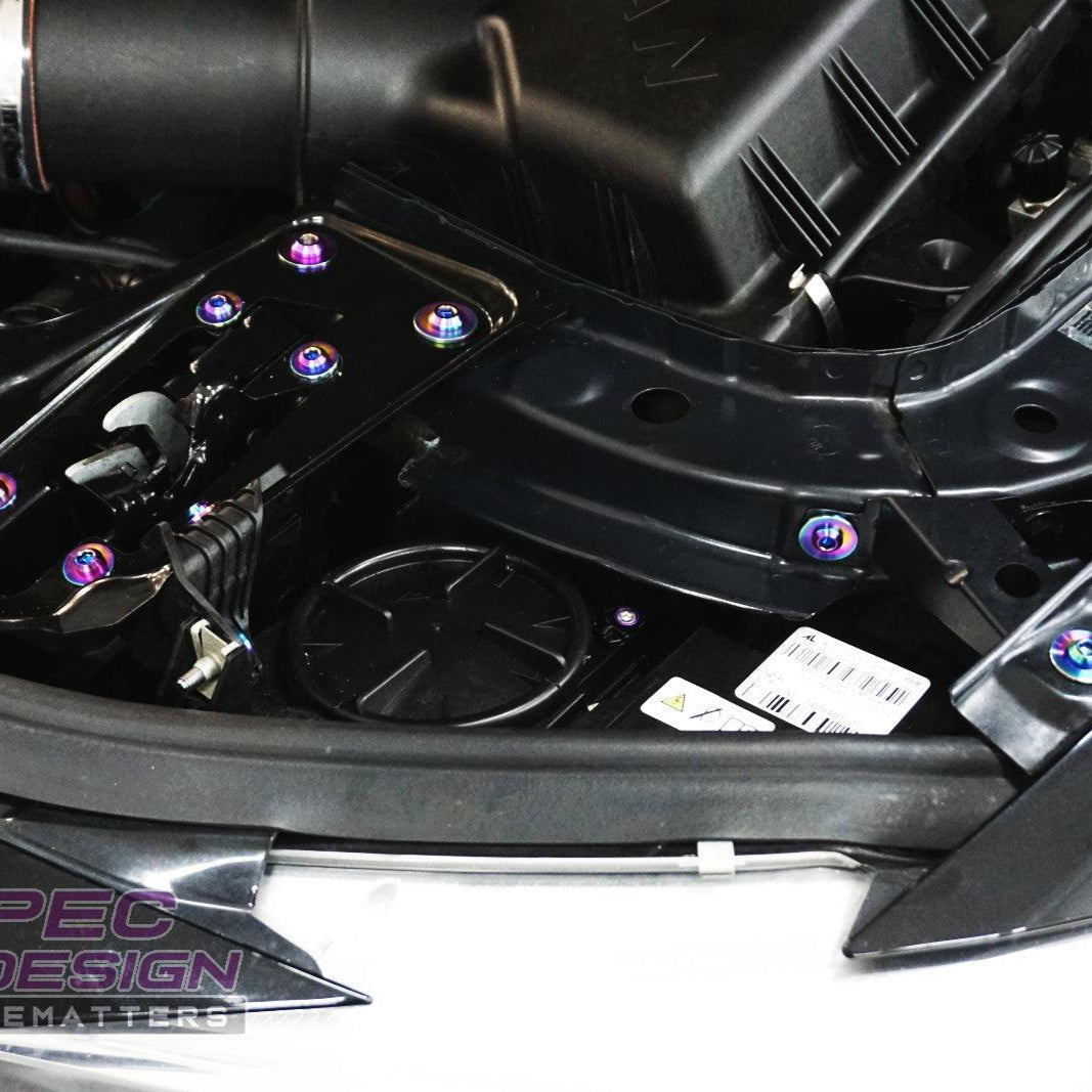 ZSPEC "Stage 1" Dress Up Bolts® Fastener Kit for '14-18 BMW 340i F34 3.0T, Titanium - ZSPEC Design LLC - Hardware Fasteners - 435i, bmw, F32, Fastener Kit, stage 1 - zspecdesign.com