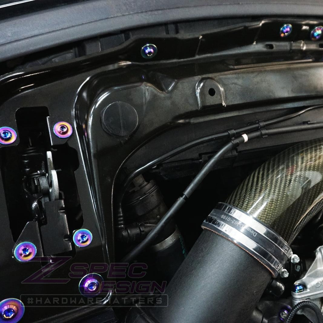 ZSPEC "Stage 2" Dress Up Bolts® Fastener Kit for '14-18 BMW 340i F34 3.0T, Titanium - ZSPEC Design LLC - Hardware Fasteners - 435i, bmw, F32, Fastener Kit, stage 2 - zspecdesign.com