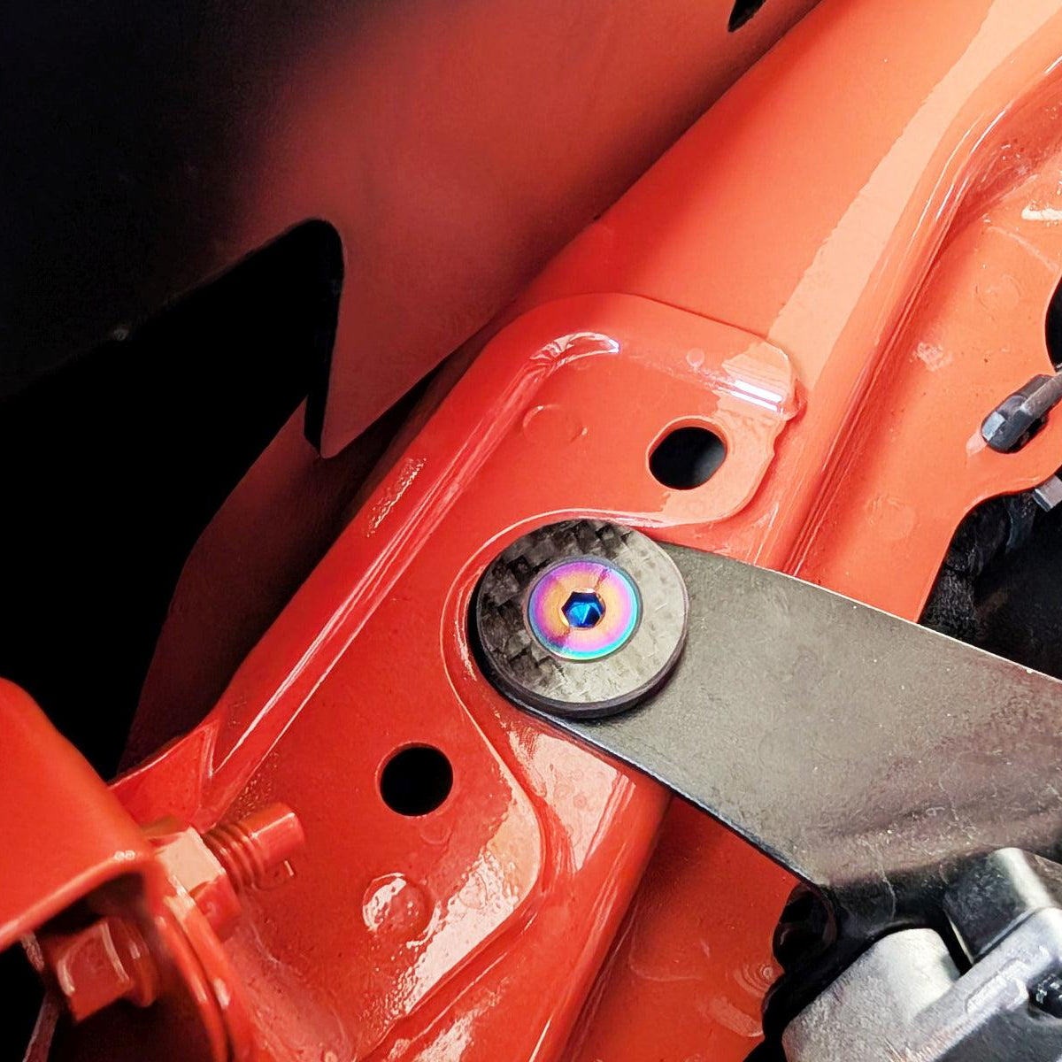 ZSPEC Carbon-Fiber Dress-Up Washers (Carbon-Weave Style), Sold Per Each, Great for automotive or other projects - compatible with DIN 7991 FHSC fasteners.