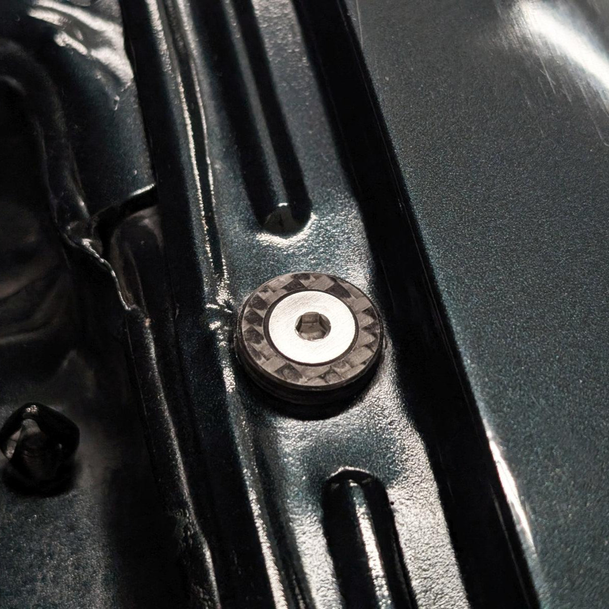 ZSPEC Carbon-Fiber Dress-Up Washers (Carbon-Weave Style), Sold Per Each, Great for automotive or other projects - compatible with DIN 7991 FHSC fasteners.