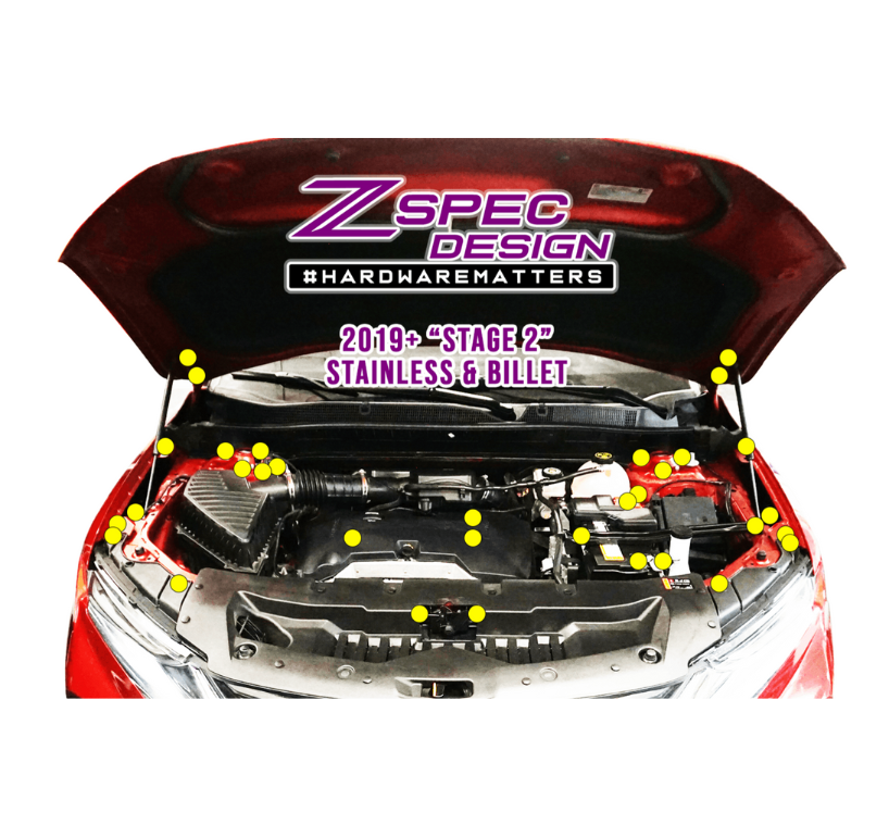 ZSPEC "Stage 2" Dress Up Bolts® Fastener Kit for '19+ Chevy Blazer C1, Stainless & Billet - ZSPEC Design LLC - Hardware Fasteners - blazer, chevrolet, chevy, ecotek, Fastener Kit, stage 2 - zspecdesign.com
