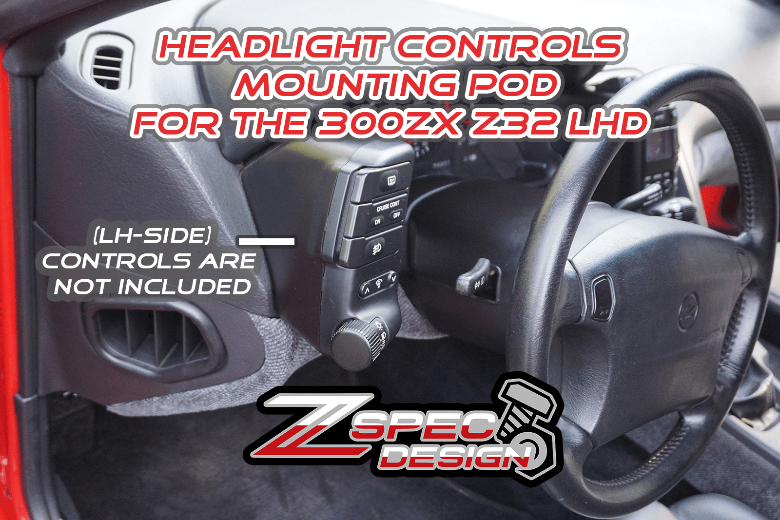 ZSPEC 300zx Z32 Mounting PODs for LHD Climate & Lighting Controls, Set - Left / Right - ZSPEC Design LLC - Hardware Fasteners - 300zx, 300zx pods, lhd, nissan, repro, z32, z32 pod - zspecdesign.com