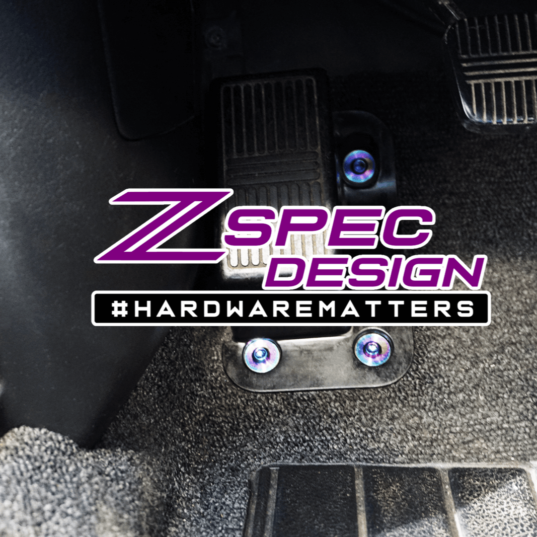 ZSPEC Dress Up Bolts® Dead-Pedal Fastener Kit for Nissan 240SX S13 (& Silvia), Titanium - ZSPEC Design LLC - Hardware Fasteners - 240sx, dead pedal, Fastener Kit, foot rest, Interior Fastener Kits, nissan, pedal, S13, Silvia - zspecdesign.com
