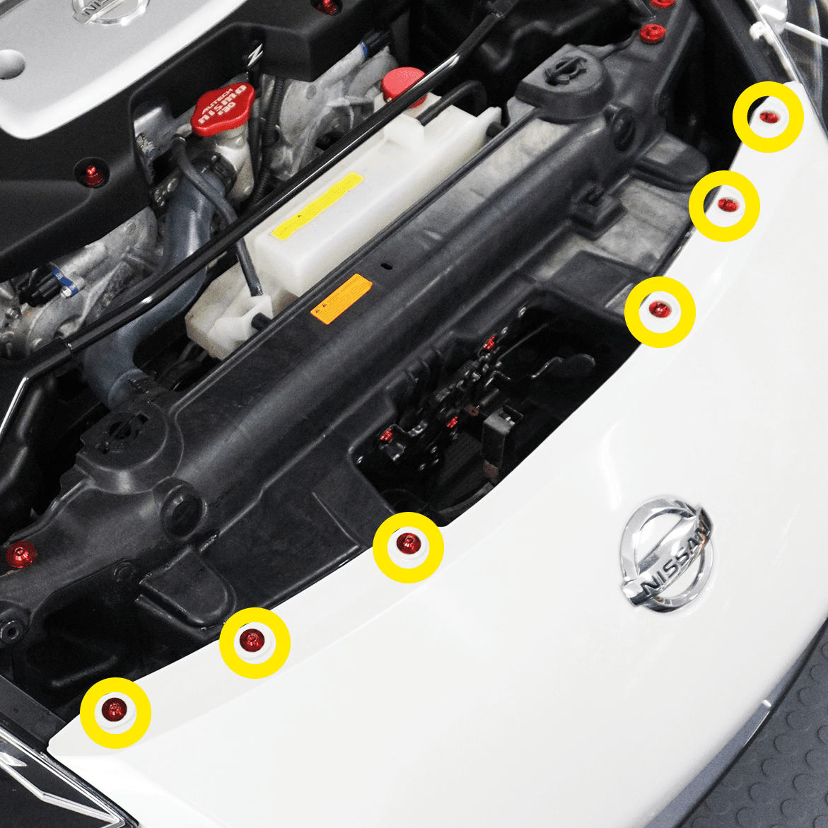 ZSPEC "Front-Bumper Only" Clips Replacement Kit for Nissan 350z Z33, Titanium - ZSPEC Design LLC - Hardware Fasteners - 350z, clip replacement, Fastener Kit, nissan, nissanz, titanium, z33 - zspecdesign.com