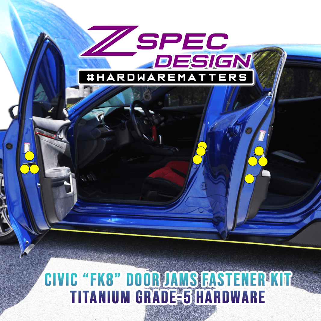 ZSPEC Stage-3 Dress Up Bolts® Fastener Kit for the Civic FK8 Type R, Titanium - ZSPEC Design LLC - Hardware Fasteners - civic, Fastener Kit, honda, si, stage 3, type r - zspecdesign.com