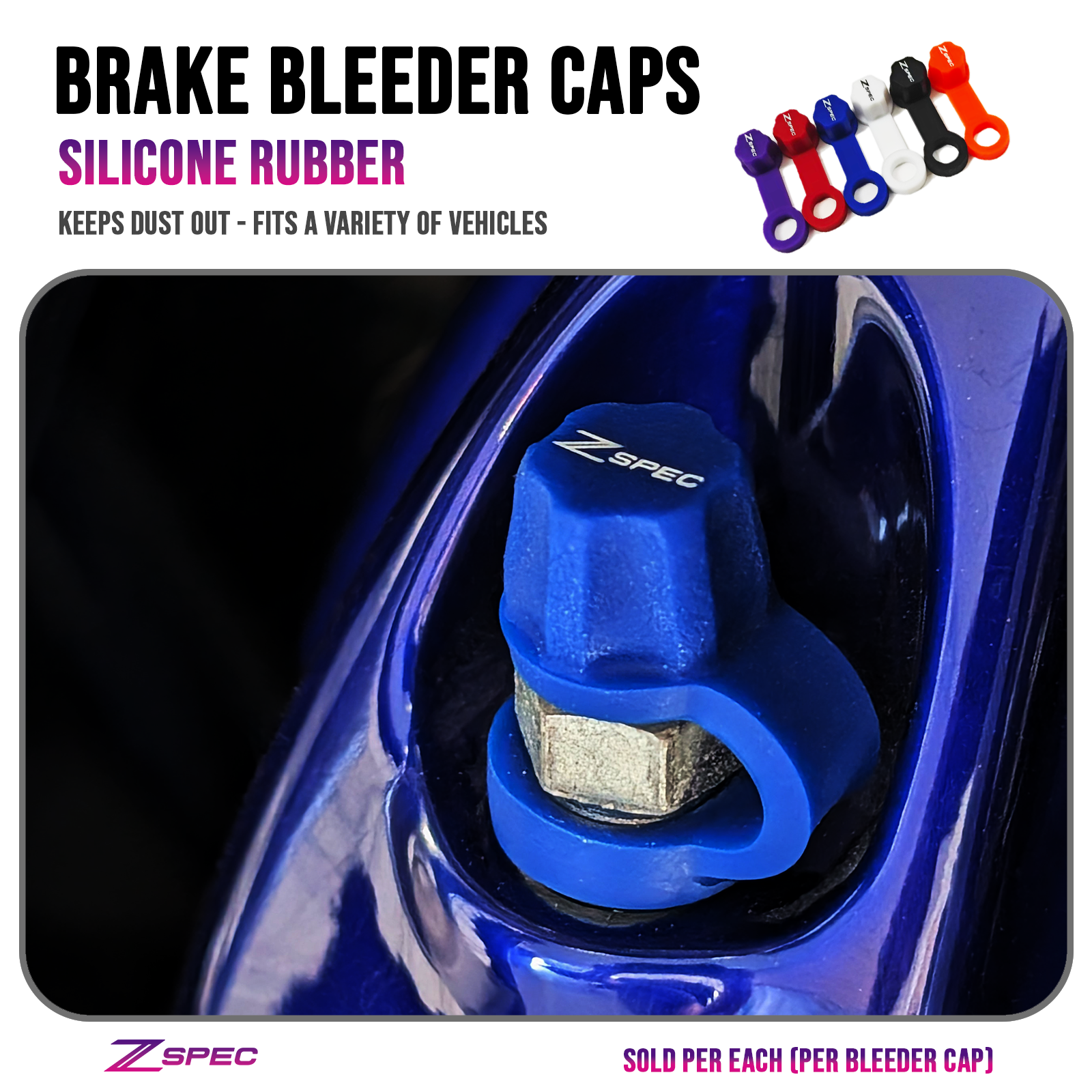 Fast! Turn Your Brakes into Artwork with ZSPEC Silicone Brake Bleeder Valve Dust Caps