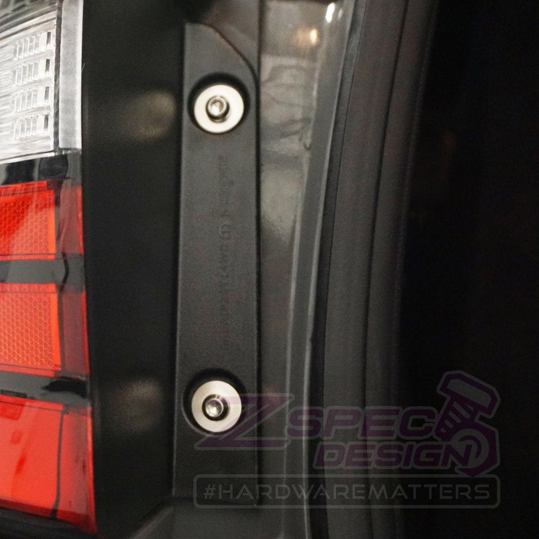 ZSPEC Dress Up Bolts® Hatch/Trunk-Area Fastener Kit for '11-23 Dodge Durango, Titanium - ZSPEC Design LLC - Hardware Fasteners - cx-9, Fastener Kit, mazda - zspecdesign.com