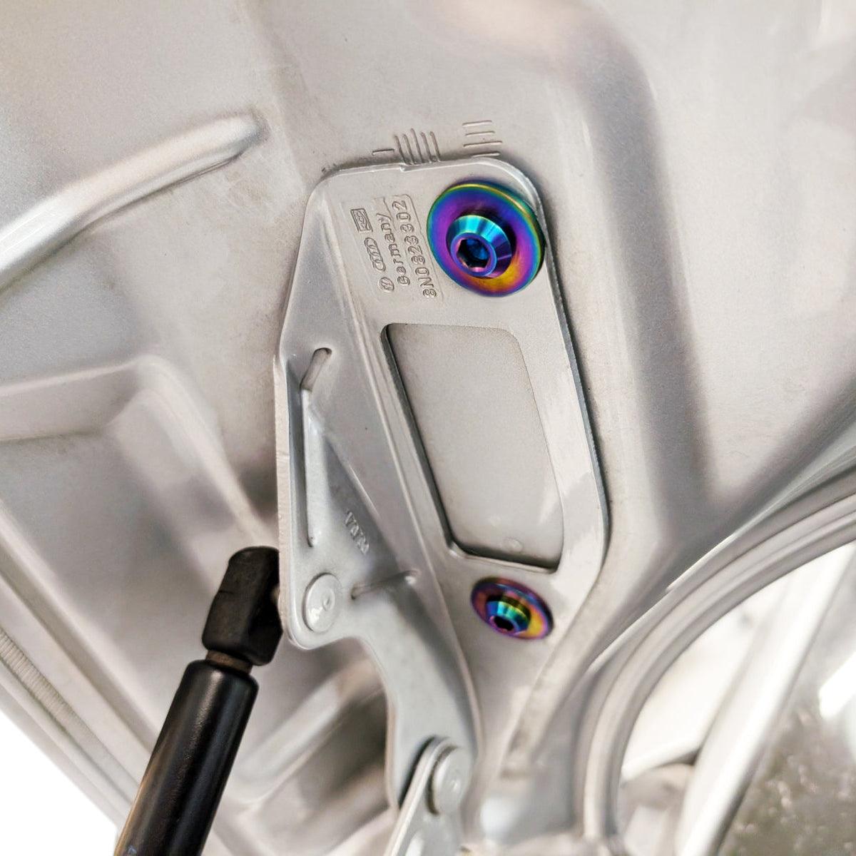 ZSPEC Hood & Hood-Hinges Hardware Kit for the Audi TT 1st-Gen 8N, Titanium