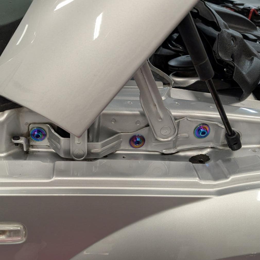 ZSPEC Hood & Hood-Hinges Hardware Kit for the Audi TT 1st-Gen 8N, Titanium