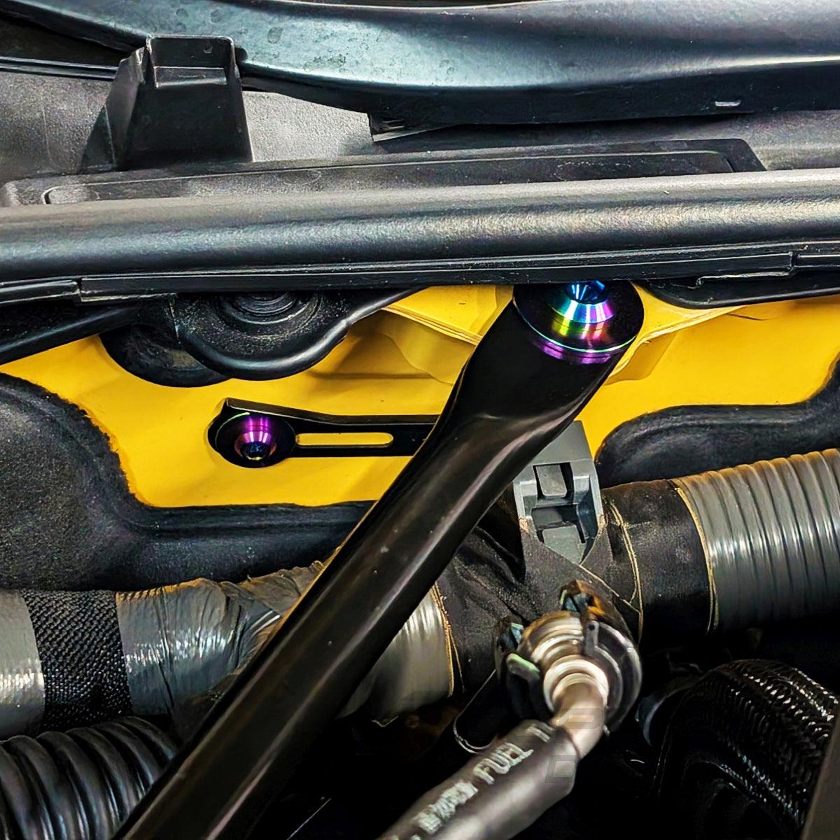 ZSPEC Stage-3 Dress Up Bolts® Hardware Kit, Lexus LC 500, 2UR-GSE, Titanium
Grade-5 Titanium (40-45% weight-savings, non-corrosive)
Engines: 2UR-GSE