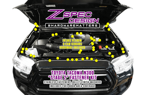 ZSPEC "Stage 2" Dress Up Bolts® Fastener Kit for '16-23 Toyota Tacoma N300, Stainless & Billet  SUS304 6061 Billet Hardware Engine Bay Performance Upgrade Modification Car Auto Vehicle Drift rwd usdm