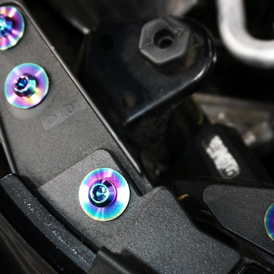 ZSPEC "Stage 2" Dress Up Bolts® Fastener Kit for the '20-24 Mazda CX-30, Titanium - ZSPEC Design LLC - Hardware Fasteners - cx-30, Fastener Kit, mazda, stage 2 - zspecdesign.com