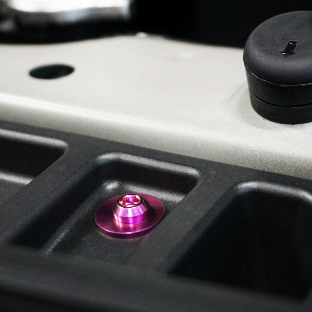 ZSPEC "Stage 1" Dress Up Bolts® Fastener Kit for '23+ Mitsubishi Mirage, Titanium - ZSPEC Design LLC - Hardware Fasteners - Fastener Kit, mirage, mitsubishi, stage 1, Washer Color - zspecdesign.com