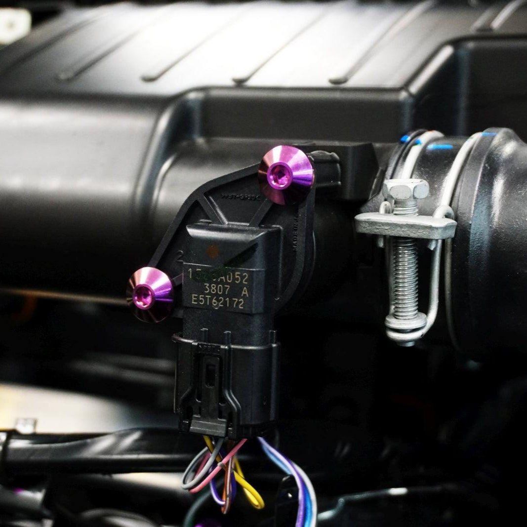 ZSPEC "Stage 1" Dress Up Bolts® Fastener Kit for '23+ Mitsubishi Mirage, Titanium - ZSPEC Design LLC - Hardware Fasteners - Fastener Kit, mirage, mitsubishi, stage 1, Washer Color - zspecdesign.com