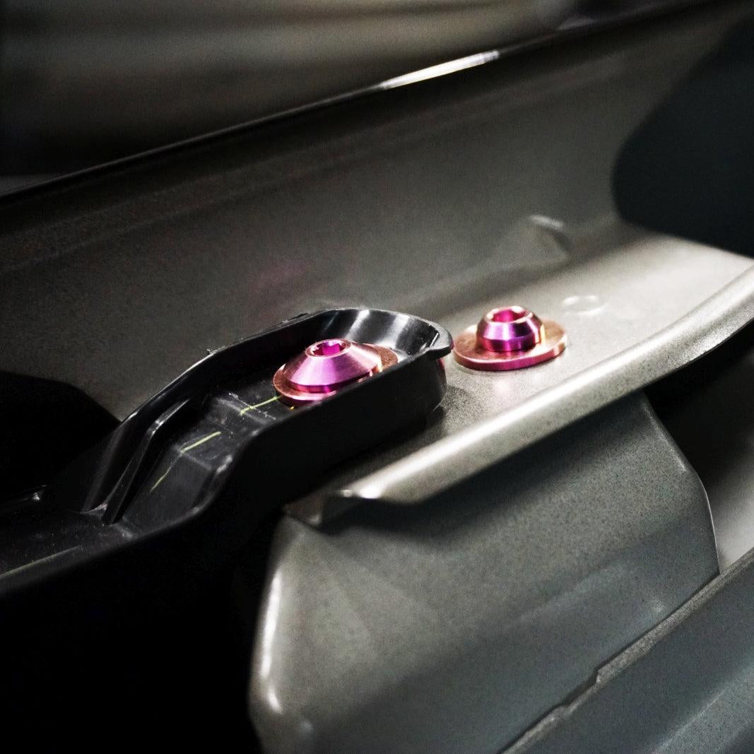 ZSPEC "Stage 1" Dress Up Bolts® Fastener Kit for '23+ Mitsubishi Mirage, Titanium - ZSPEC Design LLC - Hardware Fasteners - Fastener Kit, mirage, mitsubishi, stage 1, Washer Color - zspecdesign.com