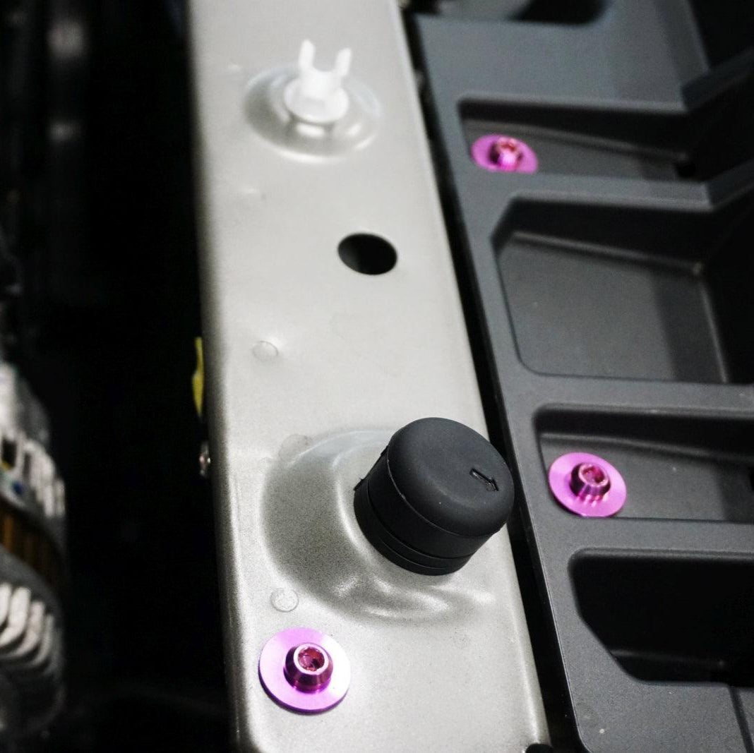 ZSPEC "Stage 3" Dress Up Bolts® Fastener Kit for '23+ Mitsubishi Mirage, Titanium - ZSPEC Design LLC - Hardware Fasteners - Fastener Kit, mirage, mitsubishi, stage 3, Washer Color - zspecdesign.com
