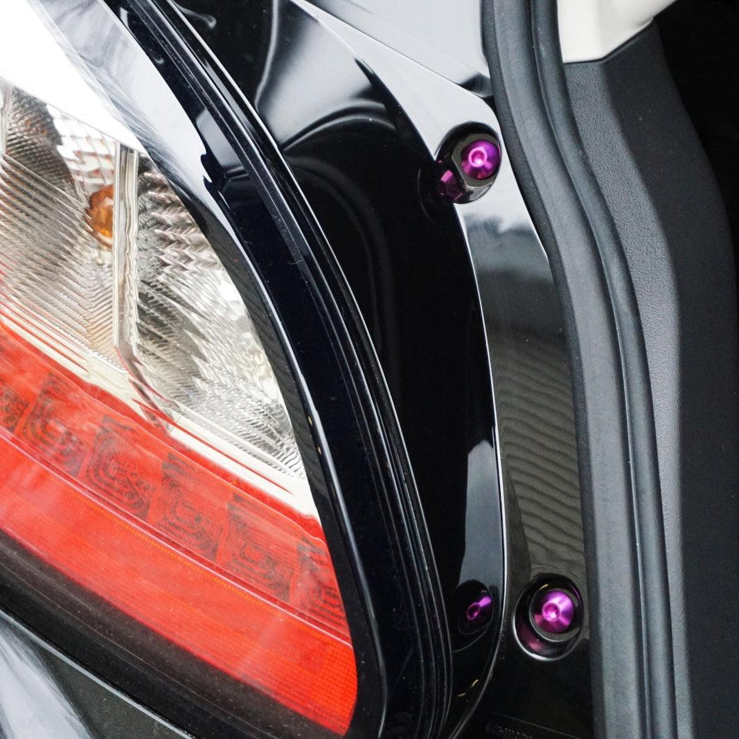 ZSPEC "Door Jams & Trunk-Area" Dress Up Bolts® Fastener Kit for '23+ Mitsubishi Mirage, Titanium - ZSPEC Design LLC - Hardware Fasteners - door jam, Fastener Kit, mirage, mitsubishi, Washer Color - zspecdesign.com