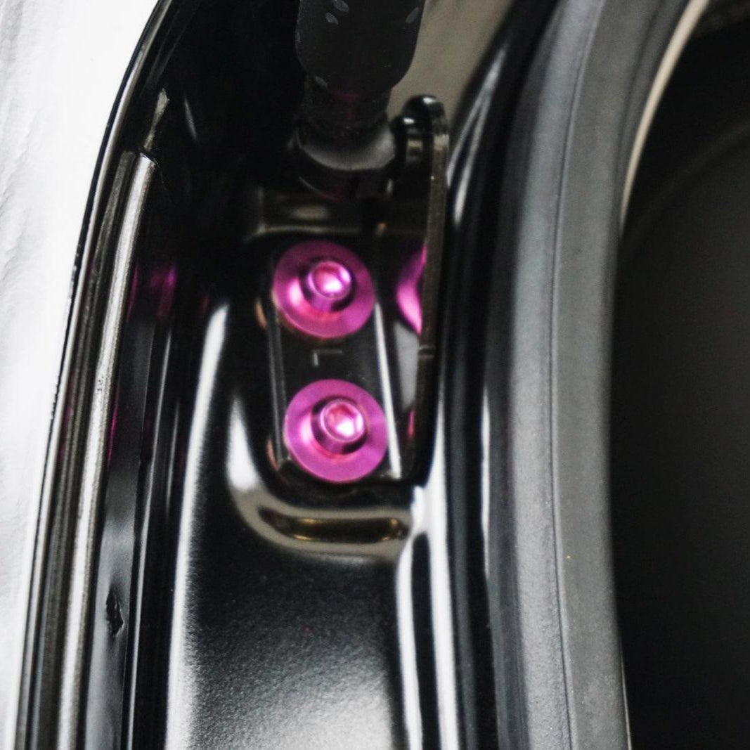 ZSPEC "Door Jams & Trunk-Area" Dress Up Bolts® Fastener Kit for '23+ Mitsubishi Mirage, Titanium - ZSPEC Design LLC - Hardware Fasteners - door jam, Fastener Kit, mirage, mitsubishi, Washer Color - zspecdesign.com