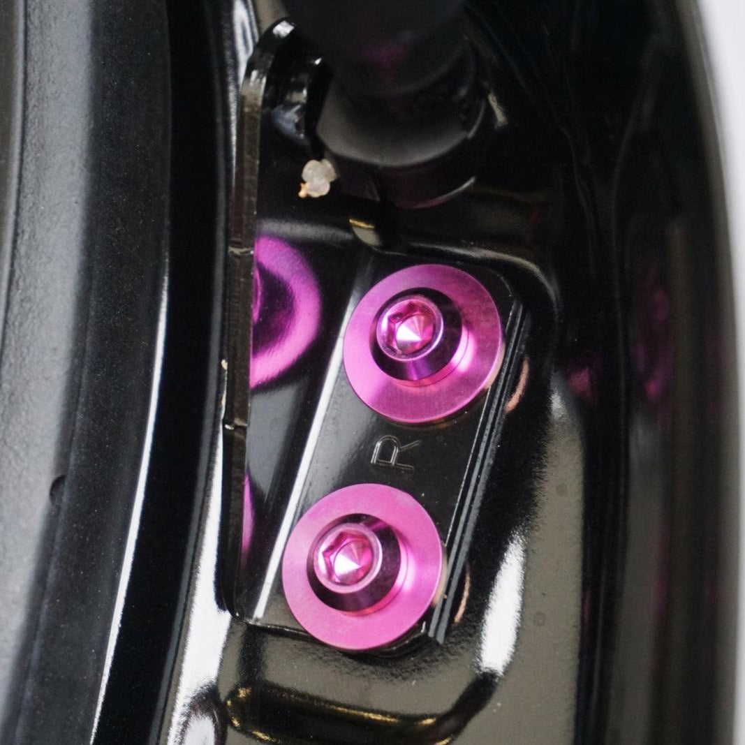 ZSPEC "Door Jams & Trunk-Area" Dress Up Bolts® Fastener Kit for '23+ Mitsubishi Mirage, Titanium - ZSPEC Design LLC - Hardware Fasteners - door jam, Fastener Kit, mirage, mitsubishi, Washer Color - zspecdesign.com