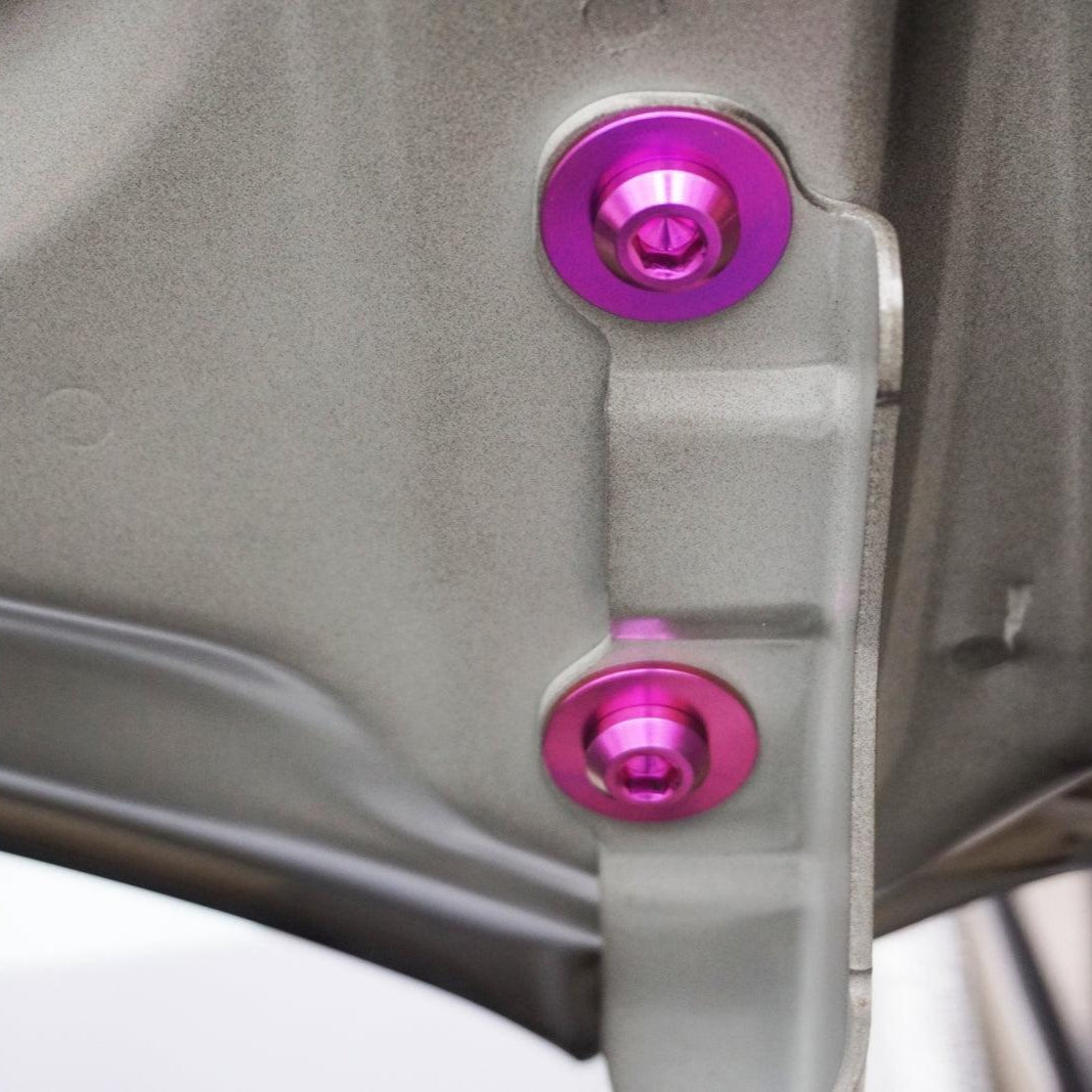 ZSPEC "Stage 1" Dress Up Bolts® Fastener Kit for '23+ Mitsubishi Mirage, Titanium - ZSPEC Design LLC - Hardware Fasteners - Fastener Kit, mirage, mitsubishi, stage 1, Washer Color - zspecdesign.com