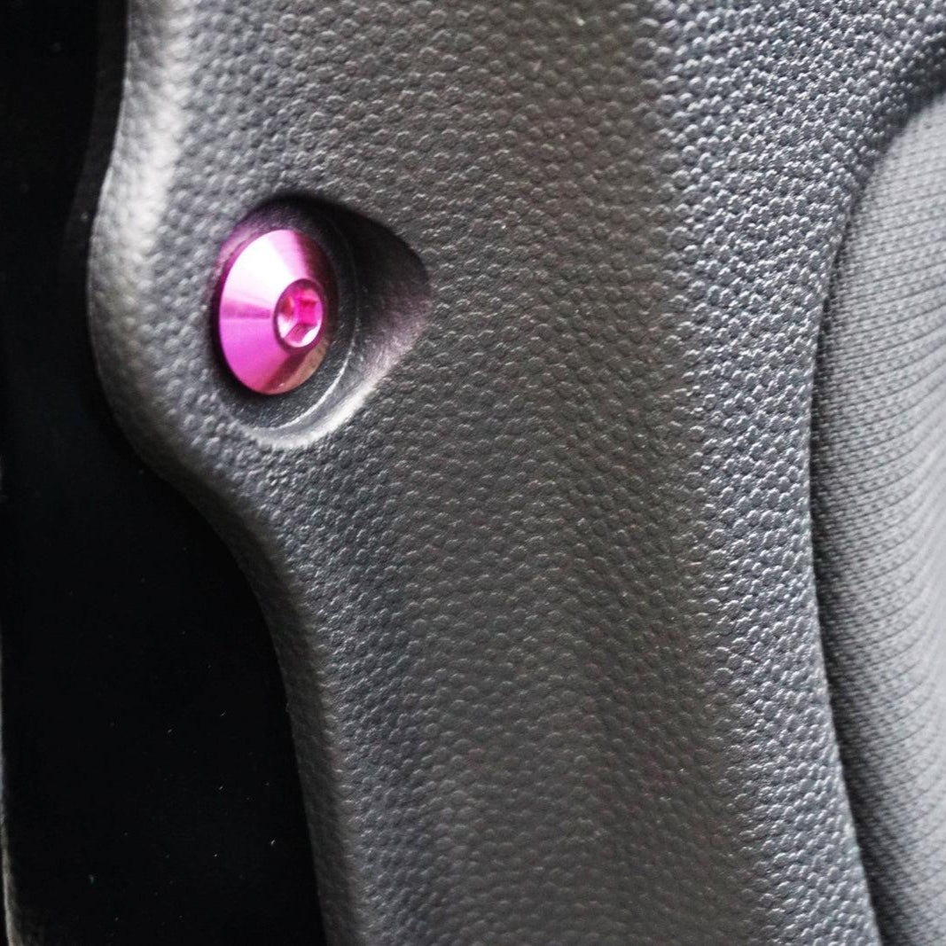 ZSPEC "Door Jams & Trunk-Area" Dress Up Bolts® Fastener Kit for '23+ Mitsubishi Mirage, Titanium - ZSPEC Design LLC - Hardware Fasteners - door jam, Fastener Kit, mirage, mitsubishi, Washer Color - zspecdesign.com