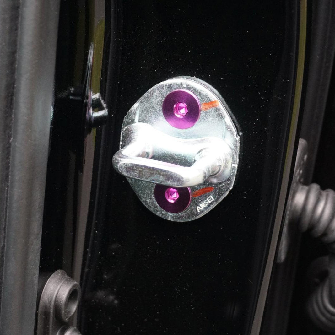 ZSPEC "Door Jams & Trunk-Area" Dress Up Bolts® Fastener Kit for '23+ Mitsubishi Mirage, Titanium - ZSPEC Design LLC - Hardware Fasteners - door jam, Fastener Kit, mirage, mitsubishi, Washer Color - zspecdesign.com