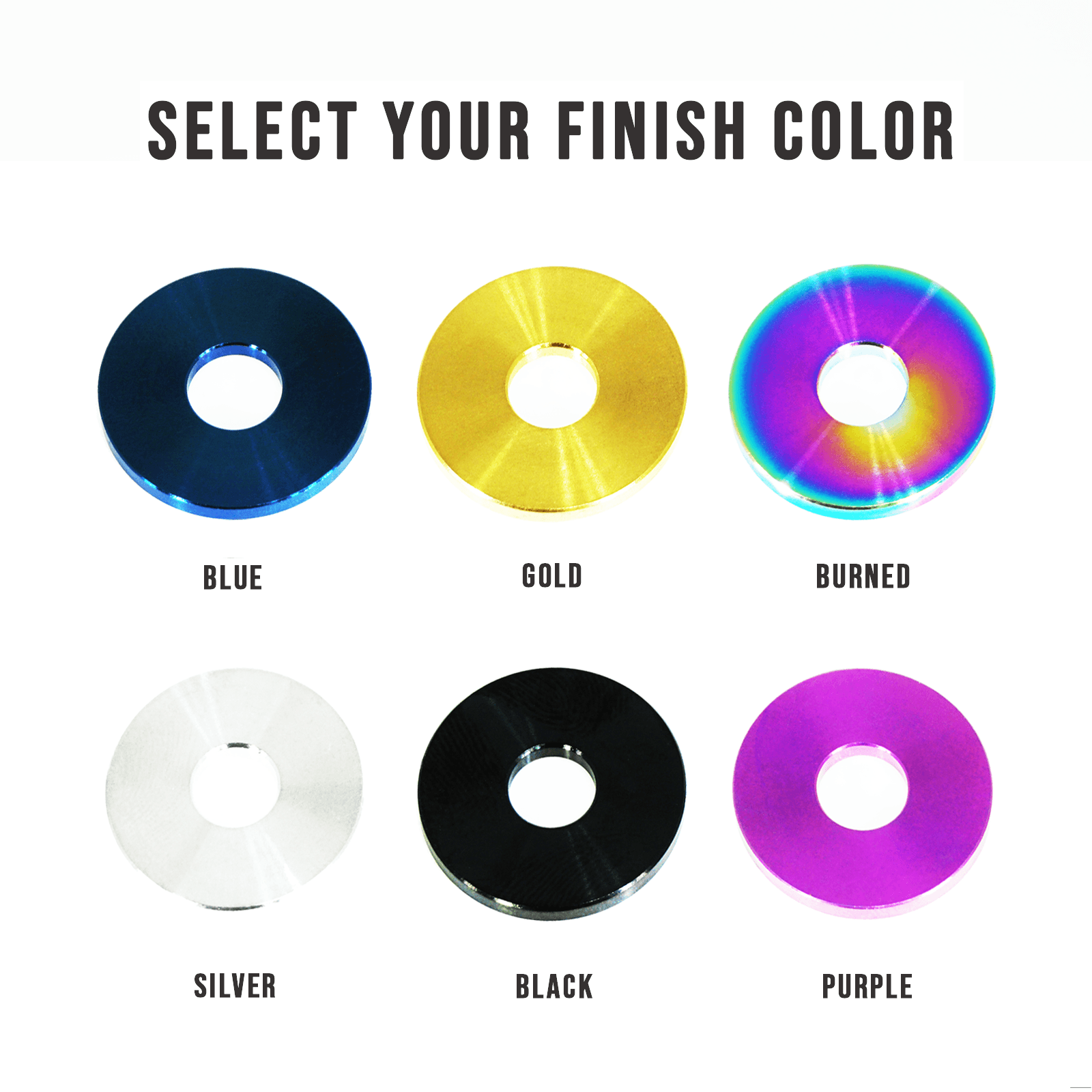 ZSPEC M10 Metric Fender-Flat Washers, Titanium Grade-5, Sold per Each - ZSPEC Design LLC - Hardware Fasteners - Dress Up Bolt, m10, per each, Titanium, Washer - zspecdesign.com