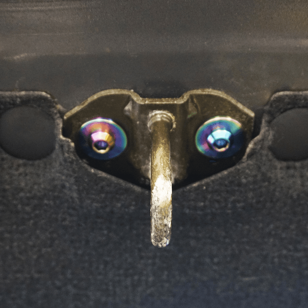 ZSPEC Dress Up Bolts® Hatch-Striker Fastener Kit for Nissan 240SX S13 (& Silvia), Titanium - ZSPEC Design LLC - Hardware Fasteners - 240sx, dead pedal, Fastener Kit, foot rest, Interior Fastener Kits, nissan, pedal, S13, Silvia - zspecdesign.com