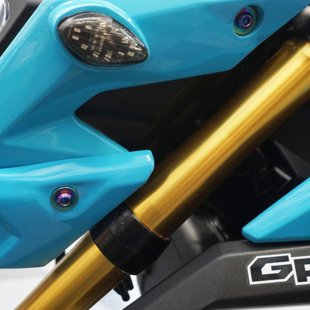 ZSPEC Dress-Up Bolts® Hardware Kit for the pre-2020 Honda Grom Platform, Titanium - ZSPEC Design LLC - Hardware Fasteners - Fastener Kit, grom, honda, Motorcycle - zspecdesign.com