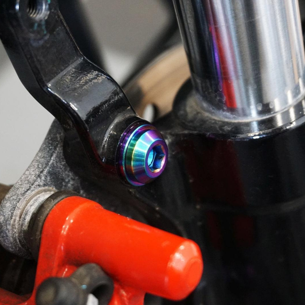 ZSPEC "Front Brake Caliper Bracket" Fastener Kit for the Honda Grom, Grade-5 Titanium - ZSPEC Design LLC - Hardware Fasteners - Fastener Kit, grom, honda, Motorcycle - zspecdesign.com