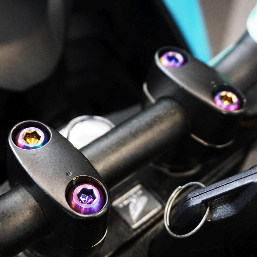 ZSPEC "Handle Bar Clamps" Fastener Kit for the Honda Grom, Grade-5 Titanium - ZSPEC Design LLC - Hardware Fasteners - Fastener Kit, grom, honda, Motorcycle - zspecdesign.com