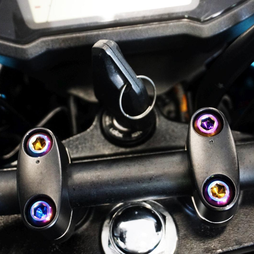 ZSPEC "Handle Bar Clamps" Fastener Kit for the Honda Grom, Grade-5 Titanium - ZSPEC Design LLC - Hardware Fasteners - Fastener Kit, grom, honda, Motorcycle - zspecdesign.com