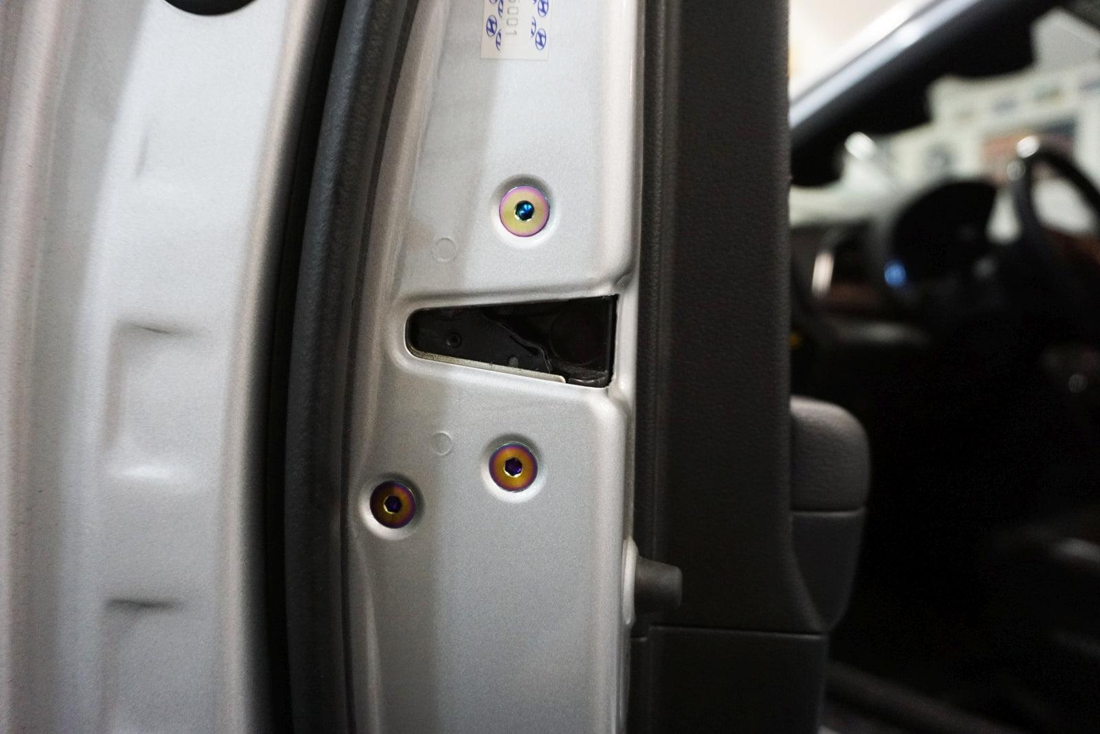 ZSPEC Dress Up Bolts® Fastener Kit for '17-18 Hyundai Elantra Door-Jams Area, Titanium - ZSPEC Design LLC - Hardware Fasteners - door jam, elantra, Fastener Kit, hyundai - zspecdesign.com