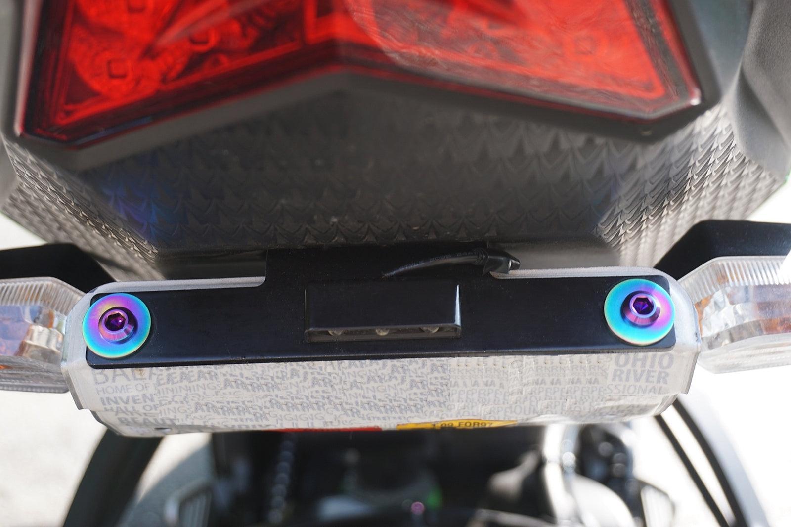 ZSPEC Titanium Fastener Kit for the Kawasaki Ninja 636 ZX6R Rear License Plate - ZSPEC Design LLC - Hardware Fasteners - Fastener Kit, kawasaki, Motorcycle, ninja, zxr6 - zspecdesign.com