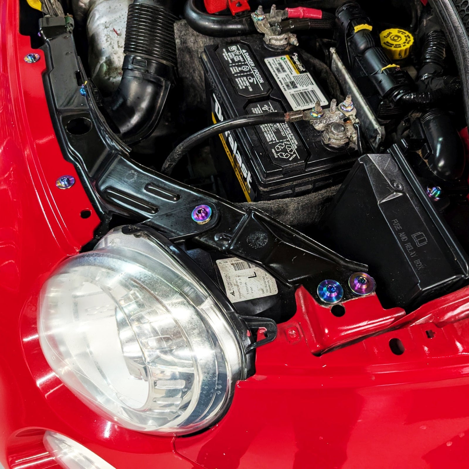 ZSPEC Staged Dress Up Bolts Fastener Hardware Kit for '07-25 Fiat 500 & Abarth Titanium Grade-5 - ZSPEC Design LLC