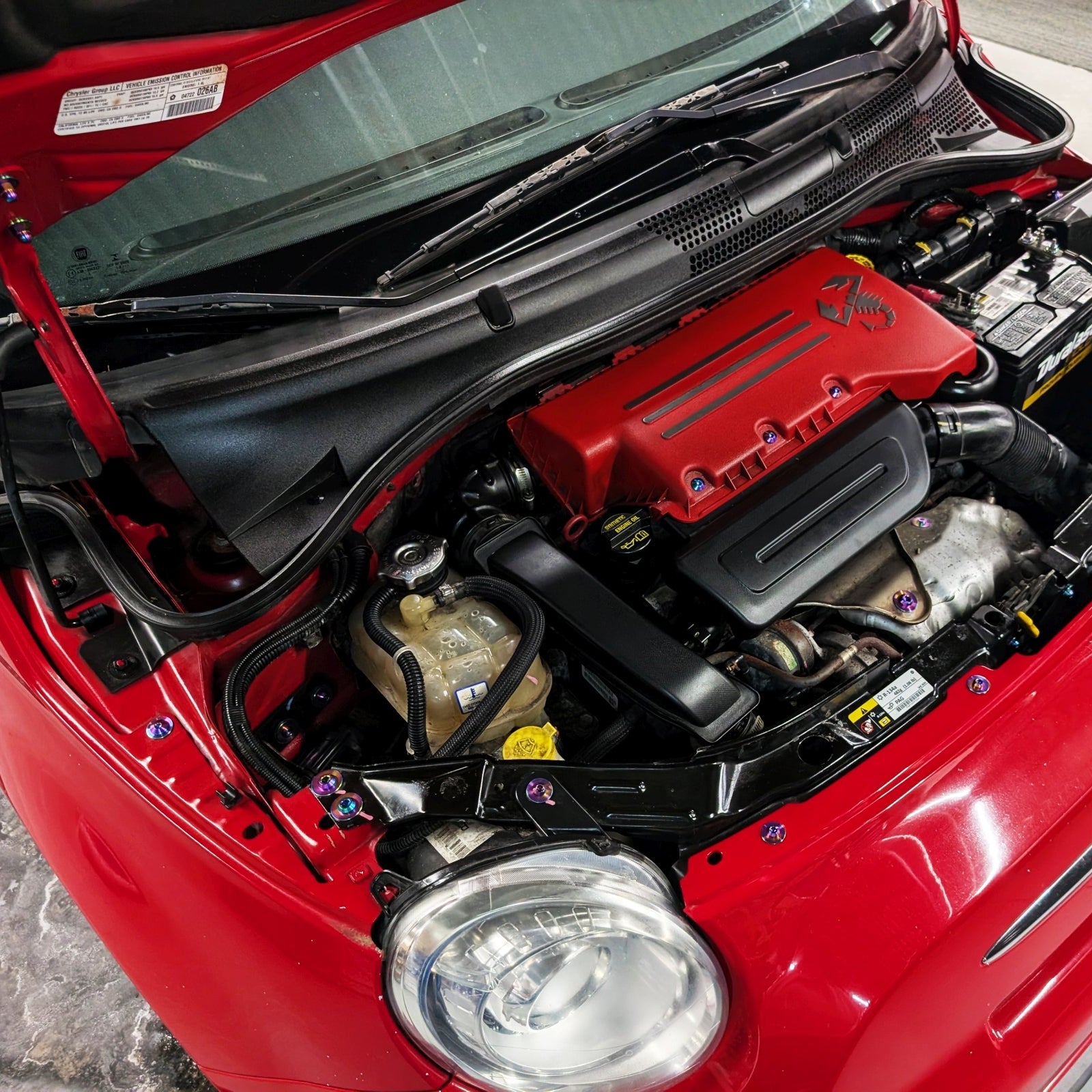 ZSPEC Staged Dress Up Bolts Fastener Hardware Kit for '07-25 Fiat 500 & Abarth Titanium Grade-5 - ZSPEC Design LLC