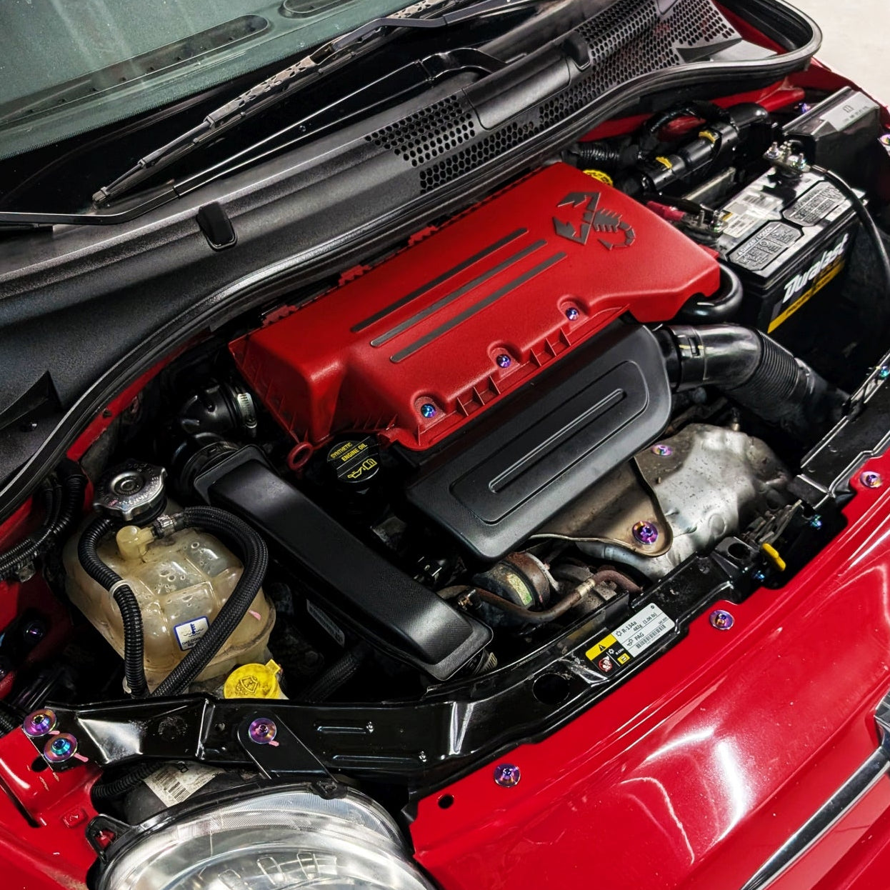 ZSPEC Staged Dress Up Bolts Fastener Hardware Kit for '07-25 Fiat 500 & Abarth Titanium Grade-5 - ZSPEC Design LLC