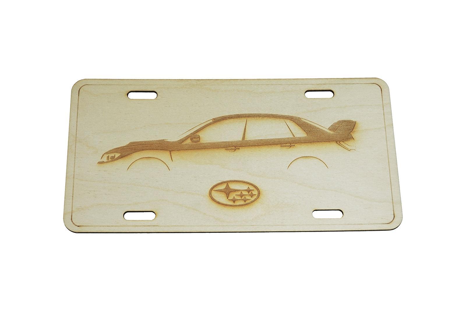 ZSPEC Subaru Impreza WRX STi License Plate, Birch, Ornamental - ZSPEC Design LLC - Holiday Ornaments - crx, garage art, honda, license, lifestyle, ornament, shsc - zspecdesign.com
