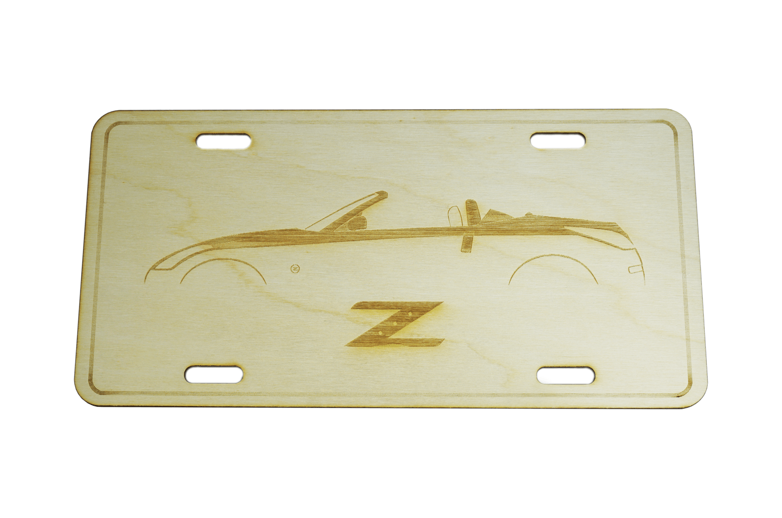ZSPEC Nissan 350z Roadster License Plate, Birch, Ornament for Office, Garage or Man-Cave