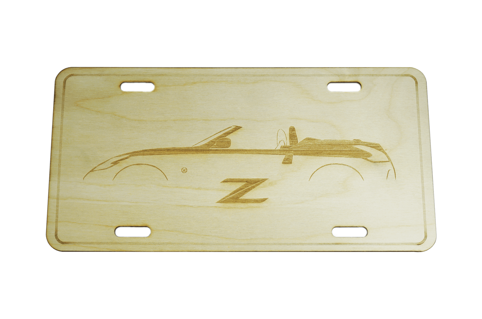 ZSPEC Nissan 370z Roadster License Plate, Birch, Ornament for Office, Garage or Man-Cave - ZSPEC Design LLC - Holiday Ornaments - 370z, garage art, license, lifestyle, nissan, ornament, roadster - zspecdesign.com