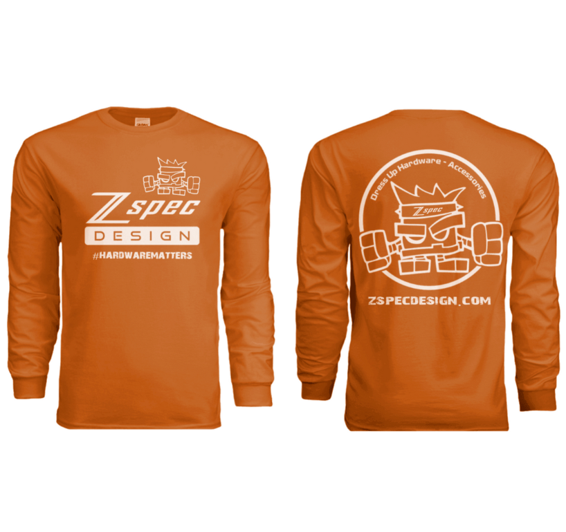ZSPEC Long-Sleeve Cotton T-Shirt, Burnt Orange - ZSPEC Design LLC - Shirts & Tops - t-shirt, ZSPEC - zspecdesign.com