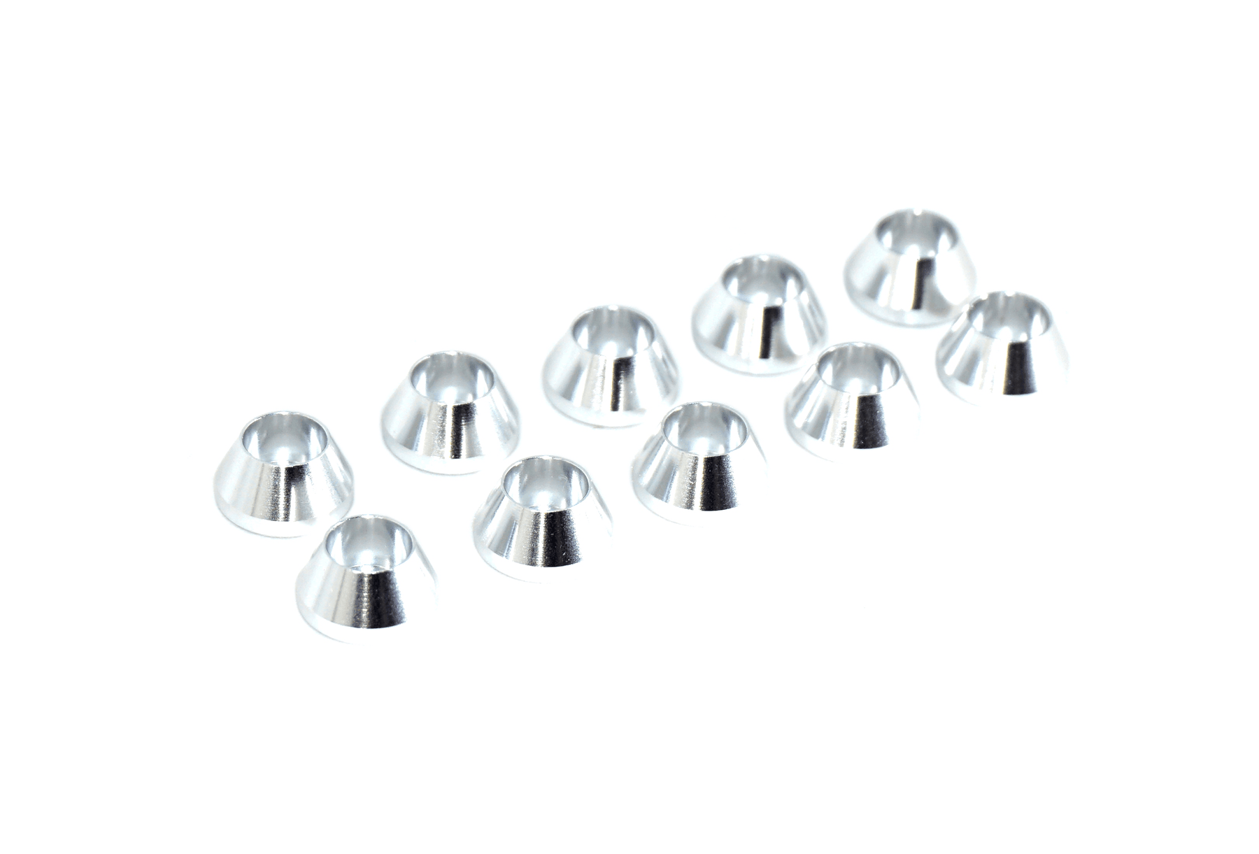 ZSPEC M2 Angled-Cup Finish Washers for SHSC Socket-Cap Fasteners, 10-Pack Billet Dress Up Bolts Fasteners Washers Red Blue Purple Gold Burned Black
