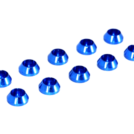 ZSPEC M3 Angled Cup Finish Washers for SHSC Socket-Cap Fasteners, 10-Pack - ZSPEC Design LLC - Hardware Fasteners - 10-pack, angled, billet hardware, Dress Up Washer, Fastener, m2, shsc - zspecdesign.com