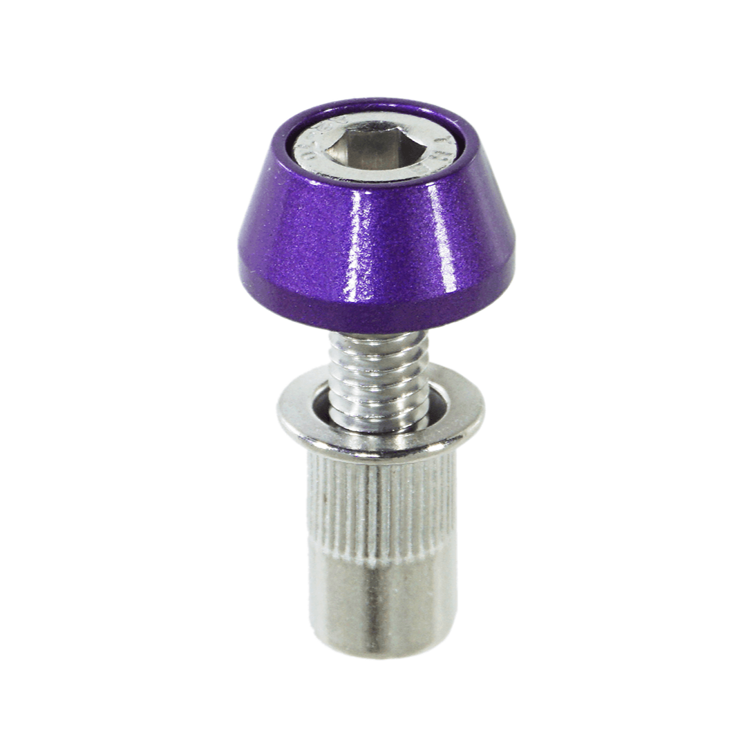 ZSPEC Body Kit Fastener, Billet-Angled Finish Washer & Stainless M6x20mm Bolt, w/ Rivet Nut, per Each - ZSPEC Design LLC - Hardware Fasteners - body, body hardware, m6, per each, stainless - zspecdesign.com