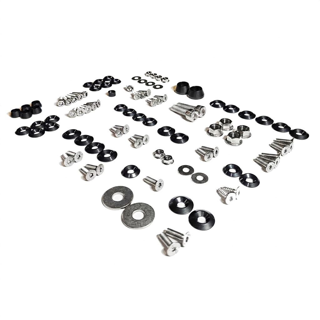 ZSPEC Stage-1 Dress Up Bolts® Fastener Kit for Ford Mustang SN95 V8, Stainless & Billet - ZSPEC Design LLC - Hardware Fasteners - Fastener Kit, ford, mustang, sn95, stage 1 - zspecdesign.com