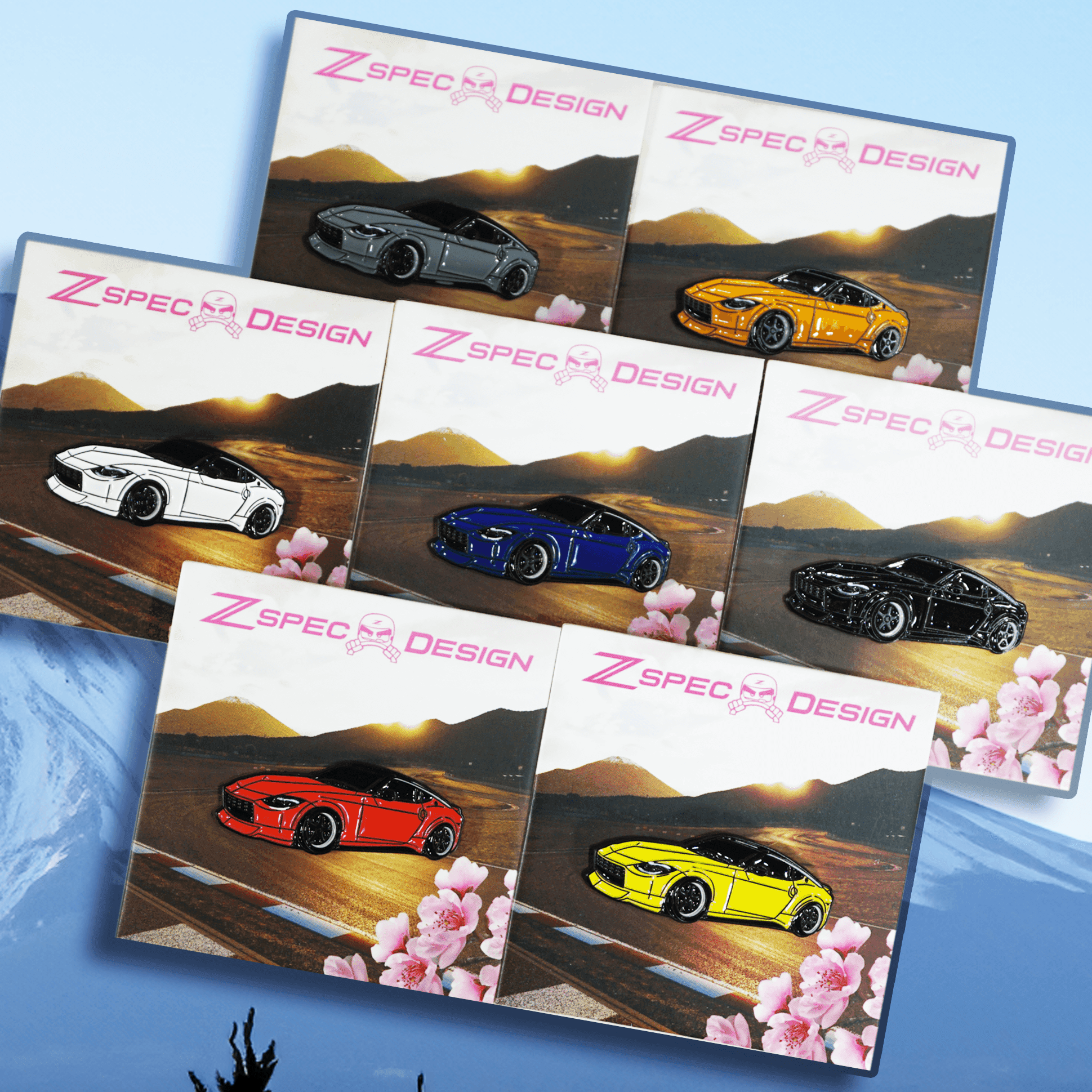 Nissan Z (RZ34) Enamel Collector Pin (Multiple Colors) - ZSPEC Design - ZSPEC Design LLC - Collectibles - accessory, bob sharp, bsr, lapel, lifestyle, nissan, nissan pin, pin, race car pin, RZ34, Z - zspecdesign.com