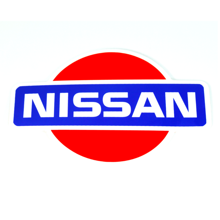 White Vinyl Nissan-Style Sticker Decal, 4x2.8, ZSPEC Design