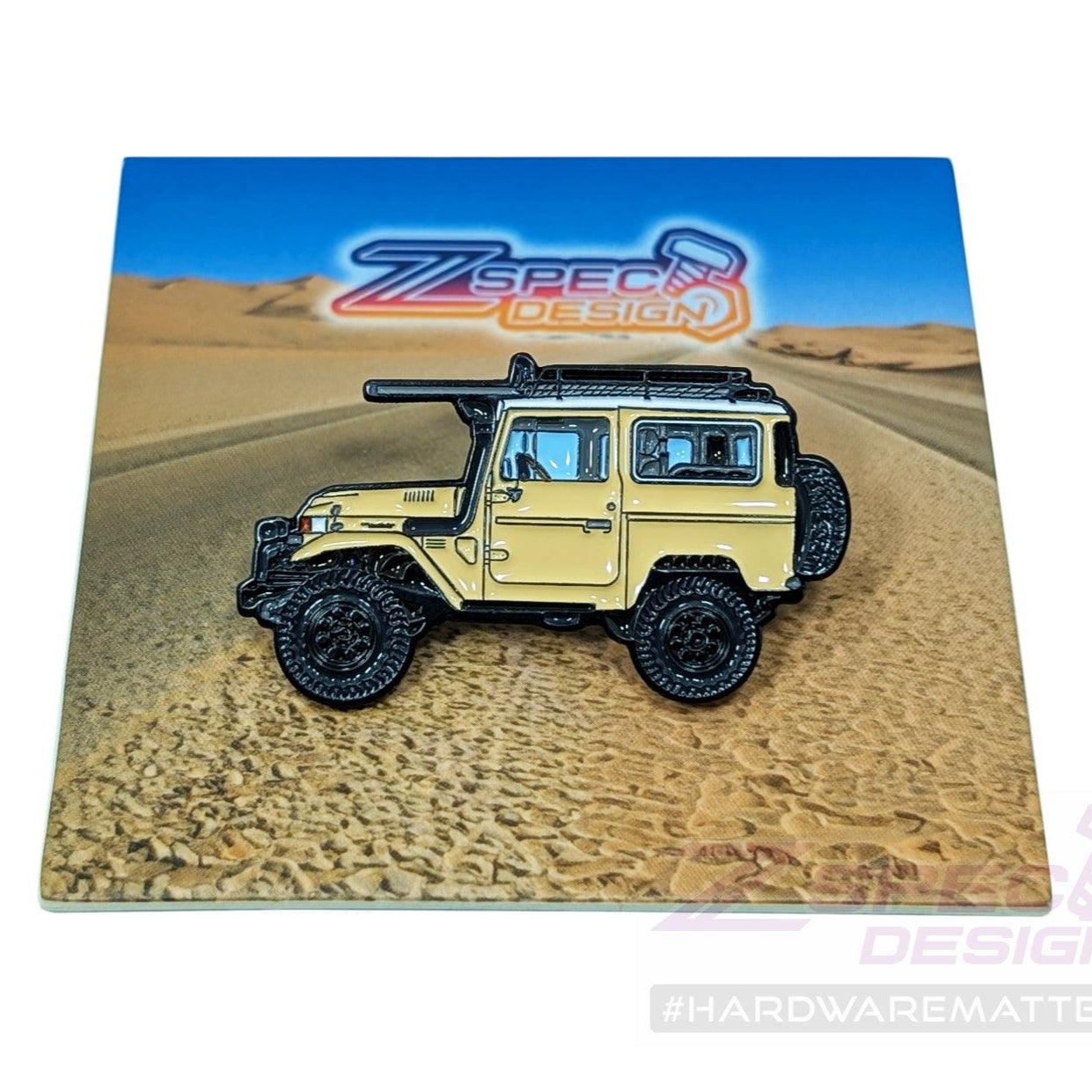 ZSPEC Collector Lapel / Hat Pin - Toyota Landcruiser with Desert-Expedition Card - ZSPEC Design LLC - Pin - accessory, corvette, lapel, lifestyle, pin - zspecdesign.com